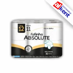 Papel Higiênico ABSOLUTE Fofinho FD Folha Dupla Pacote (24 rolos - 30m)