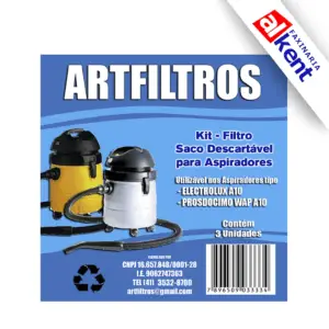 Filtro Descartável para Aspirador A10 Electrolux e Wap com 03 unidades