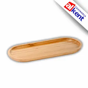 Bandeja Oval em Bambu Ecokitchen 34x14cm - Mimo Style