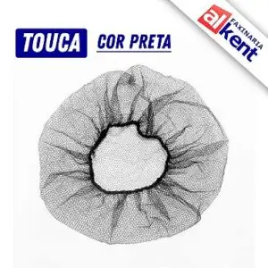 Touca Rede Descartável Preta MBLife Medix Pacote com 100 unidades