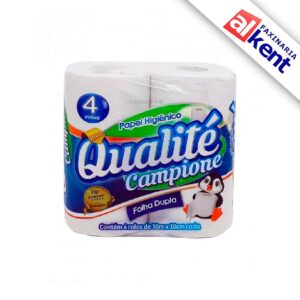 Papel Higiênico Qualite FD Folha Dupla Pacote (4 rolos - 30m)