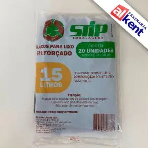 Saco de Lixo Preto 15L 39x58 (20 unidades)
