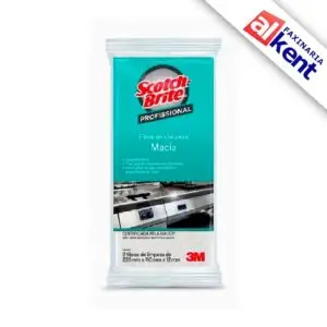 Fibra Macia de Limpeza Leve 3M Scotch Brite 110x225 com 02 unidades
