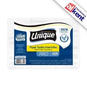 Papel Interfolhado Mili 109 PRO 26gr 2 Dobras 100% Celulose 1.000 Folhas FS 20x23