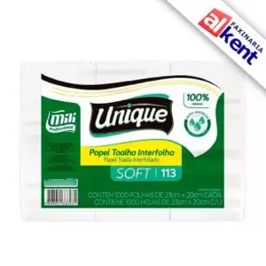 Papel Interfolhado Mili 113 SOFT 20gr 2 Dobras 100% Celulose 1.000 Folhas FS 20x23