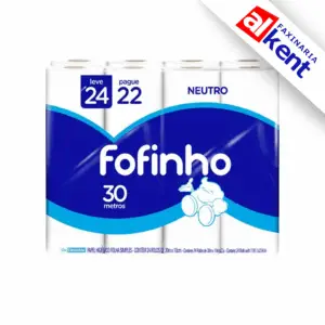Papel Higiênico Fofinho FS Folha Simples Pacote (24 rolos - 30m)