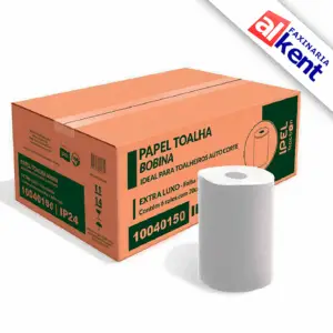 Papel Toalha Bobina Branco Traction IPEL Indaial IP24 FS Folha Simples 6x200m