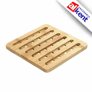 Descanso de Panela Quadrado em Bambu Ecokitchen 15cm - Mimo Style