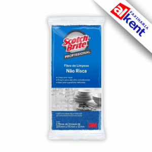 Fibra de Limpeza Azul Não Risca 3M Scotch Brite 110x225 com 02 unidades